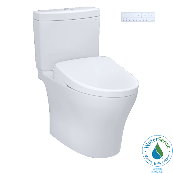 TOTO Aquia IV Washlet+ S7 Two-Piece Toilet with WaterSense Label and Remote Control