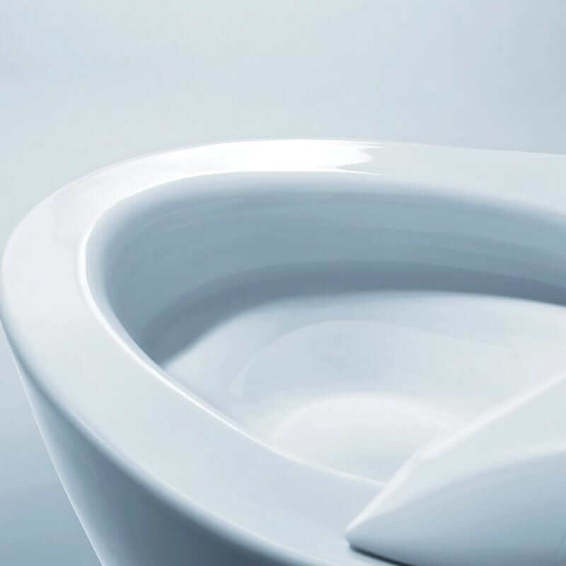 Close-up view of TOTO Neorest NX1 Dual Flush Bidet Toilet, featuring sleek design and modern technology for luxury bathroom experience.