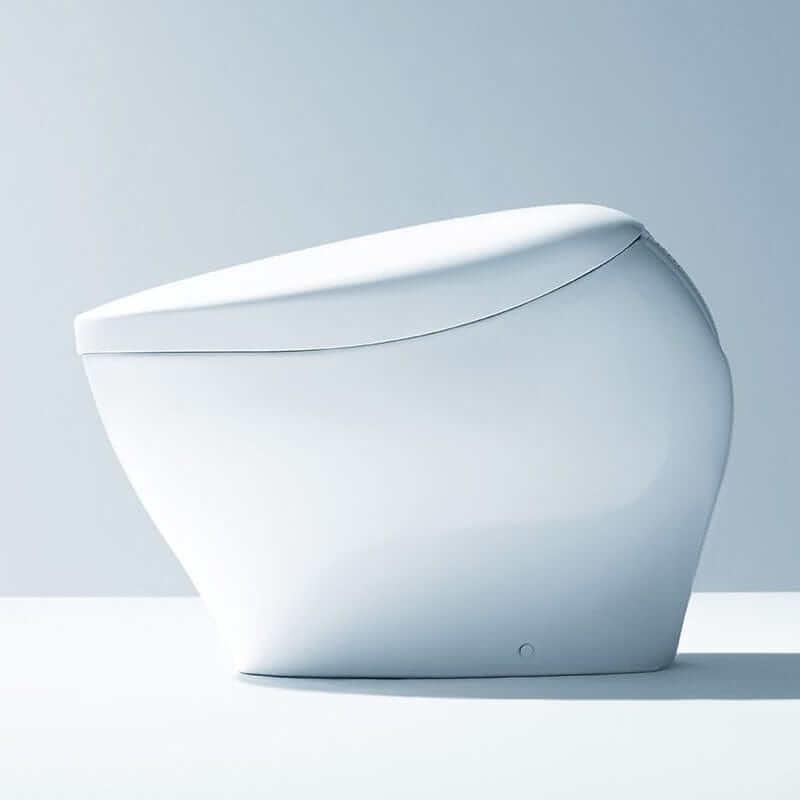 TOTO Neorest NX1 dual flush bidet toilet in sleek white design, side view.