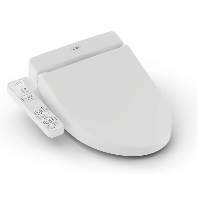 TOTO WASHLET® A100 - Elongated Bidet Seat- Side angle on a white background