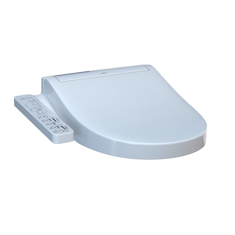 TOTO Washlet C2 Bidet Toilet Seat with electronic control panel for enhanced bathroom experience.
