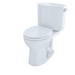 TOTO Drake II Two-Piece Round - White toilet on a white background