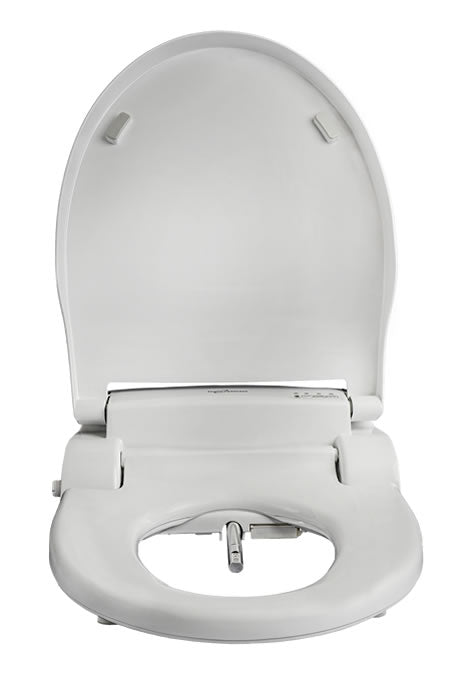 Galaxy Bidet Toilet Seat GB5000 - White toilet seat with cover on a white background front view