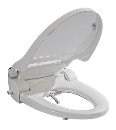 Galaxy Bidet Toilet Seat GB5000 - White toilet seat with cover on a white background