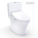 TOTO Aquia IV WASHLET+ S5 Two-Piece Toilet - White toilet with closed lid on a white background