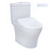 TOTO Aquia IV Washlet+ S7 Two-Piece - 1.28 GPF & 0.9 GPF - White toilet with a white background