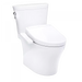 TOTO Aquia IV Arc WASHLET+ S2 Two-Piece Toilet with EWATER+ cleaning and dual flush feature.
