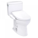 TOTO Drake II WASHLET+ S2 Two-Piece Toilet - 1.28 GPF - White toilet on a white background