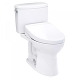 TOTO Drake II WASHLET+ S5 Two-Piece Toilet- White toilet with closed lid