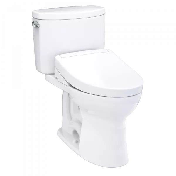 TOTO Drake II WASHLET+ S5 Two-Piece Toilet- White toilet with closed lid