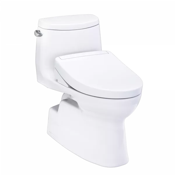 TOTO Carlyle II 1G WASHLET+ S5 One-Piece Toilet - White toilet on a white background