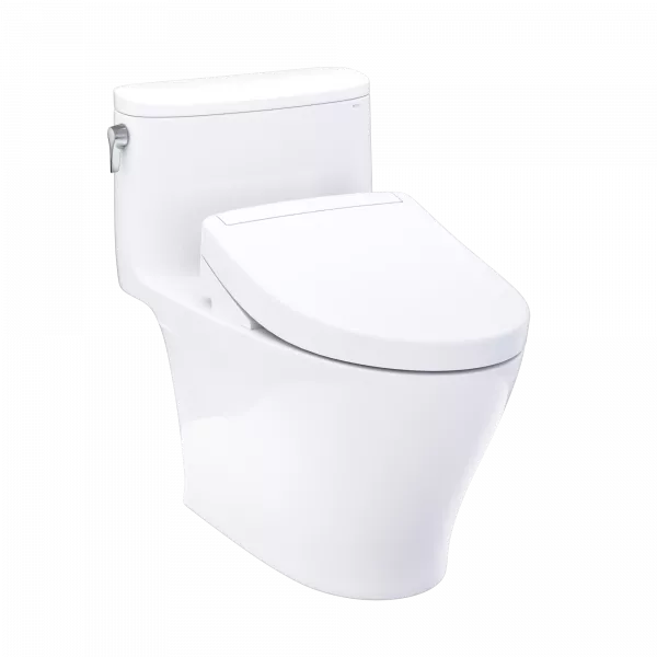 TOTO Nexus WASHLET+ S5 One-Piece Toilet - White toilet on a white background