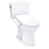 TOTO Drake WASHLET+ S2 Two-Piece Toilet - White toilet on a white background