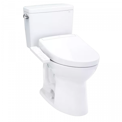 TOTO Drake WASHLET+ S2 Two-Piece Toilet - White toilet on a white background