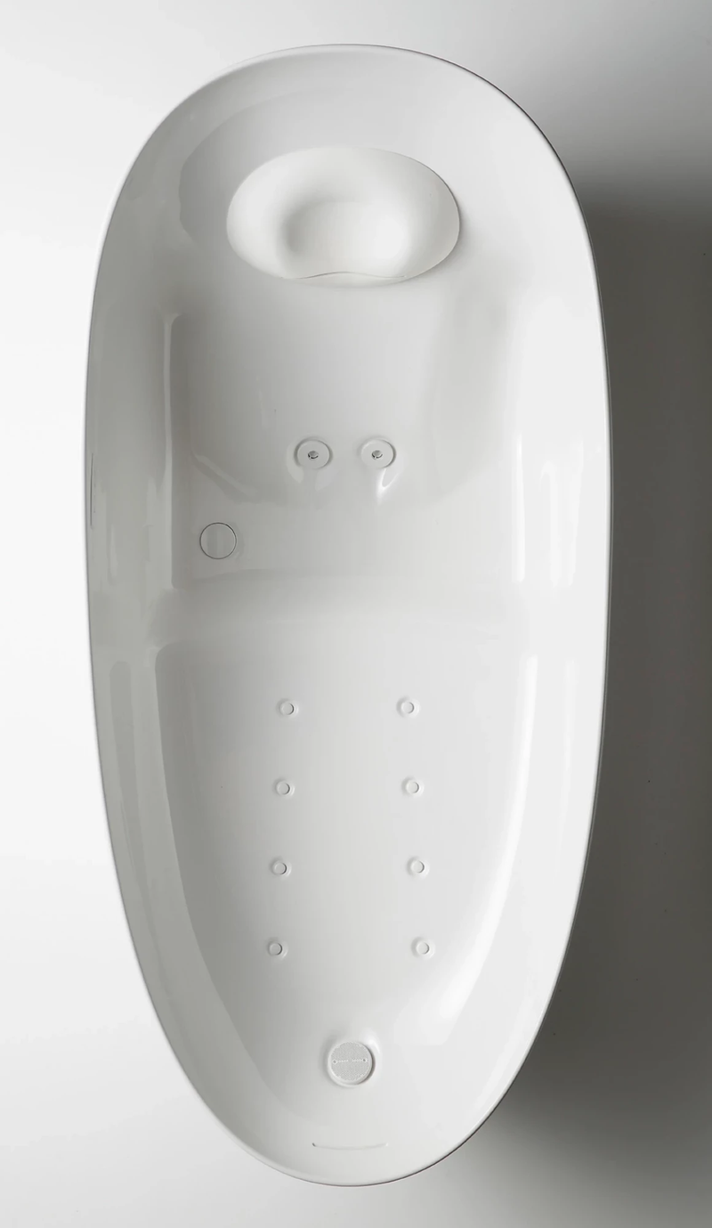 TOTO Flotation Tub With ZERO DIMENSION - White oval tub top view