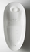 TOTO Flotation Tub With ZERO DIMENSION - White oval tub top view