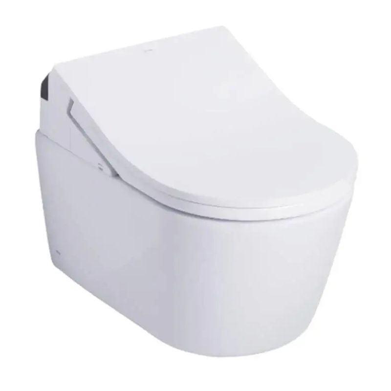 TOTO RP Washlet + RX Wall-Hung Toilet - White wall-mounted toilet on a white background