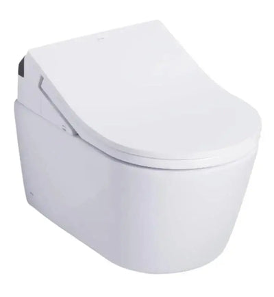 TOTO RP Washlet + RX Wall-Hung Toilet with electronic bidet seat, high-efficiency flush, and heated seat in space-saving design.