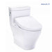 TOTO Aimes® WASHLET®+ S5 One-Piece Toilet - 1.28 GPF - White toilet with Washlet logo on a white background