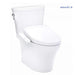 TOTO Aquia® IV Arc WASHLET®+ S2 Two-Piece Toilet - 1.28 GPF/0.9 GPF- White toilet with open lid on a white background, featuring the Washlet brand.