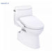 TOTO Carlyle® II 1G® WASHLET®+ S2 One-Piece Toilet - 1.0 GPF - White toilet with Washlet+ branding on a white background