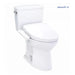TOTO Drake® WASHLET®+ S2 Two-Piece Toilet - 1.28 GPF - White toilet with Washlet+ branding on a white background