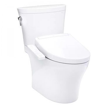 TOTO Aquia IV Arc WASHLET+ S2 Two-Piece Toilet with EWATER+ cleaning and dual flush feature.