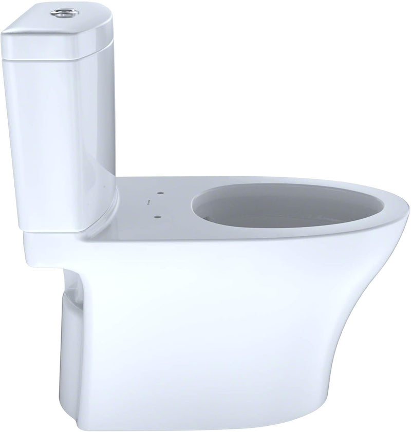 TOTO Aquia IV Two-Piece Toilet - Universal Height - left side view on a white background