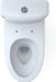 TOTO Aquia IV Two-Piece Toilet - Universal Height - Top view of a white toilet bowl with a visible brand logo on a white background