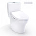 TOTO Aquia IV WASHLET+ S5 Two-Piece Toilet - White toilet with closed lid on a white background