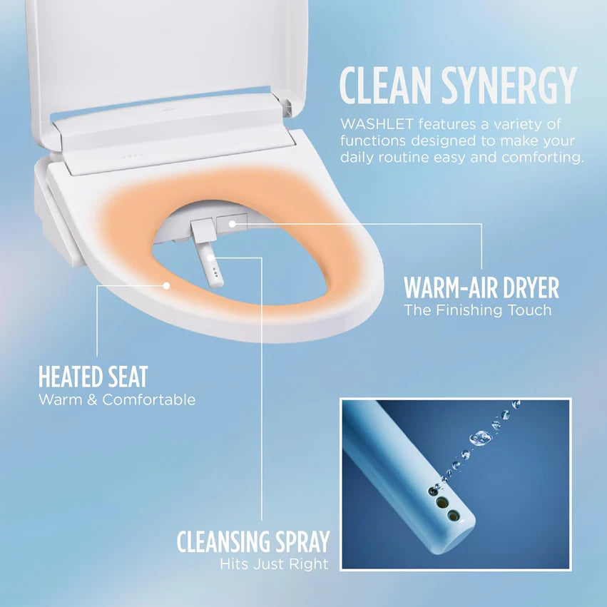 TOTO Aquia IV WASHLET+ S5 Two-Piece Toilet - Universal Height