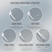 TOTO Aquia IV WASHLET+ S5 Two-Piece Toilet - Diagram of adjustable water spray and pressure features on a gray background