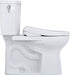 TOTO Drake II 1G Washlet + S7A Two-Piece - White toilet with closed lid facing right on a white background