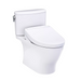 Toto Nexus WASHLET + S5 Two-Piece Toilet - 1.28 GPF - White toilet on a white background