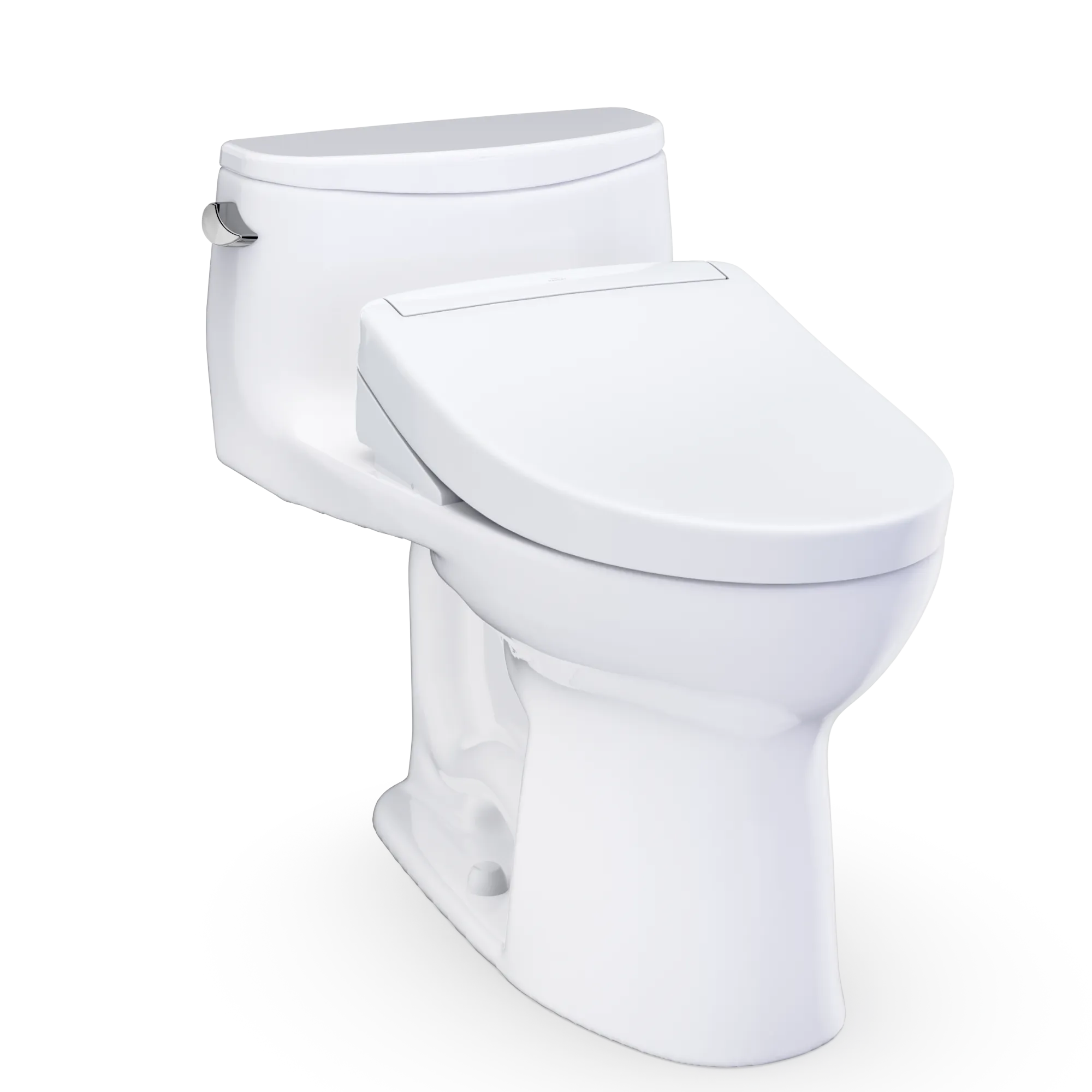 White toilet on a white background