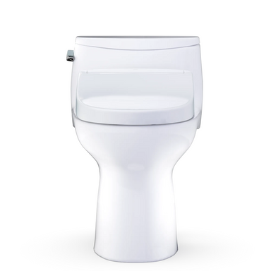 White toilet bowl on a white background