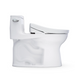 White toilet bowl on a white background