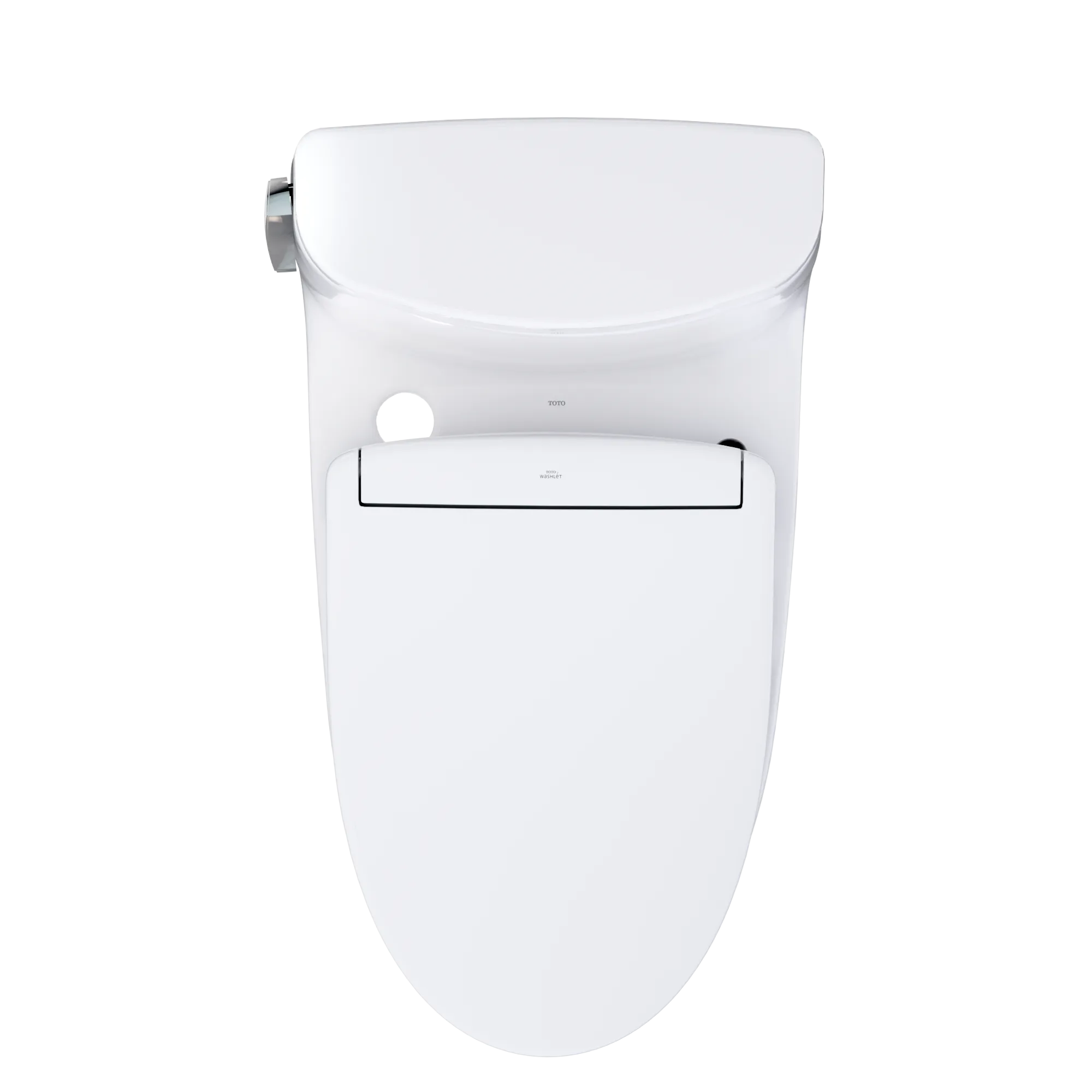White toilet seat cover on a white background