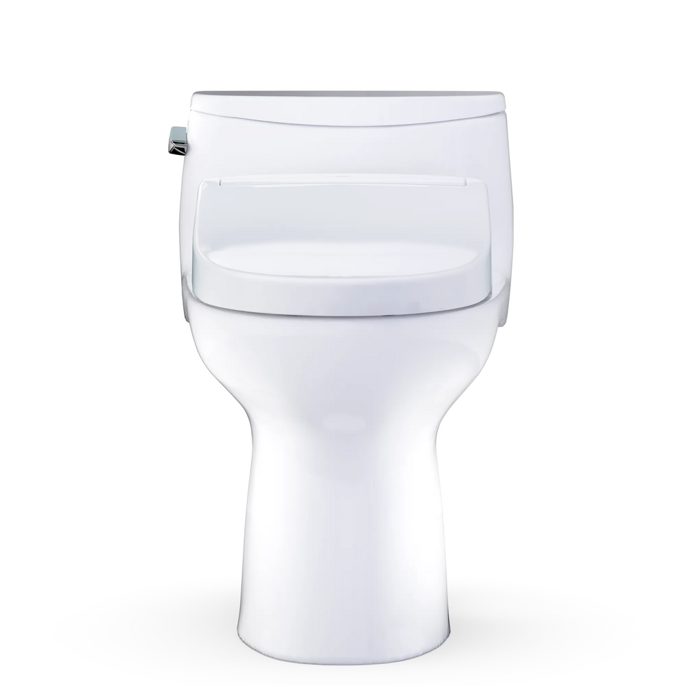 White toilet bowl on a white background