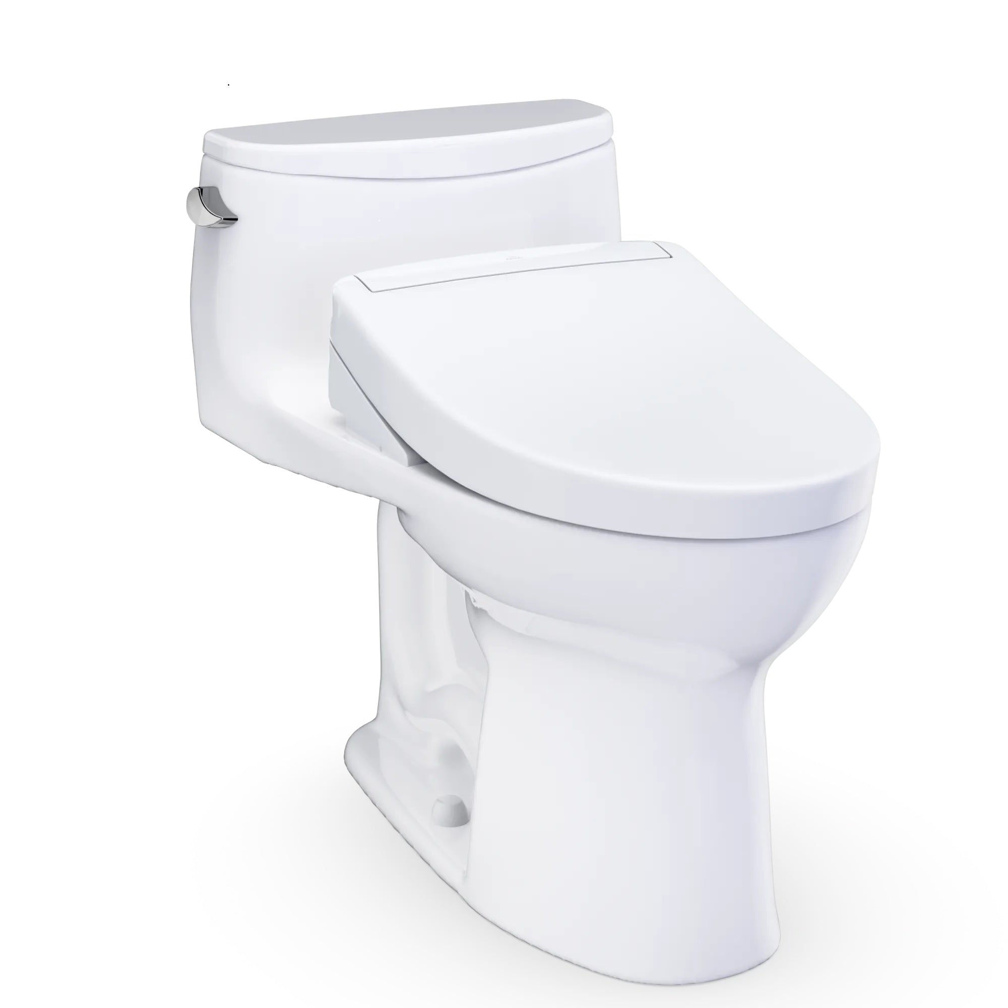White toilet on a white background