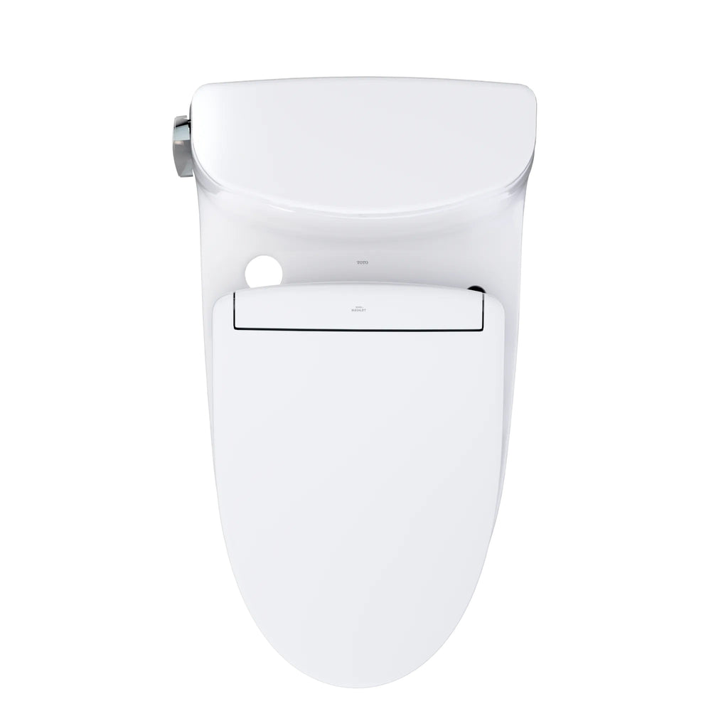 White toilet seat cover on a white background