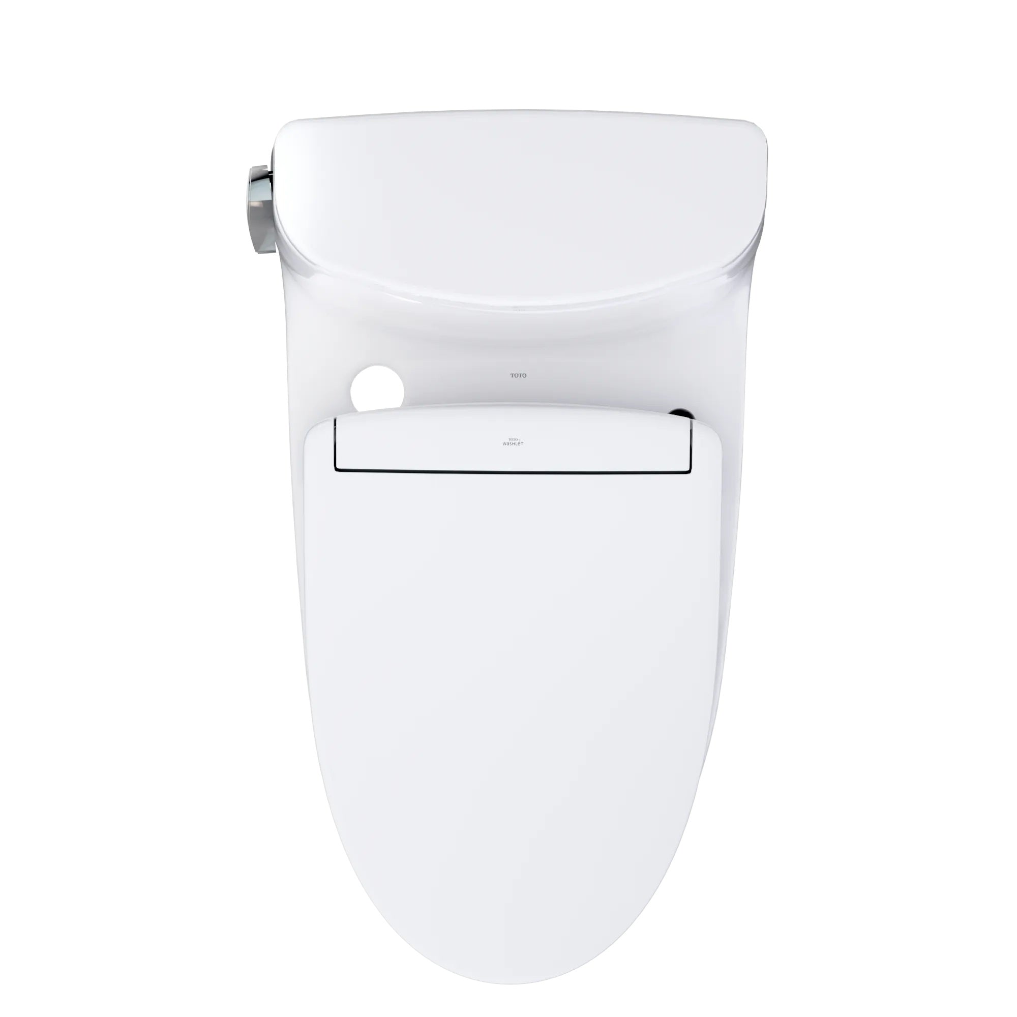 White toilet seat cover on a white background