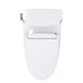 White toilet seat cover on a white background