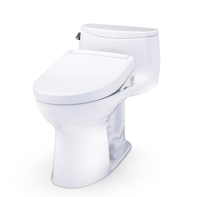White toilet on a white background