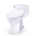 White toilet on a white background