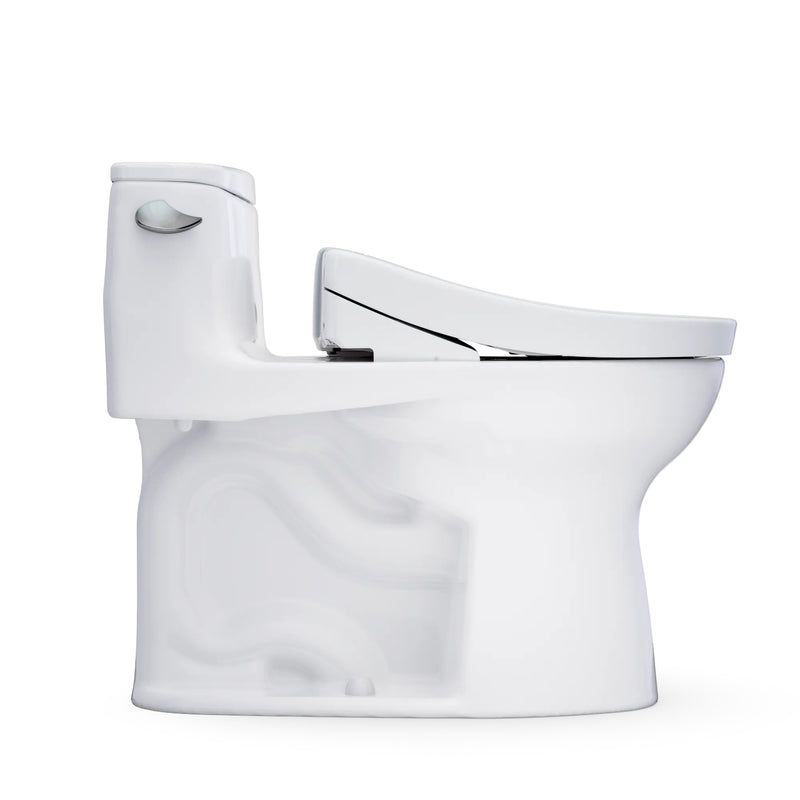 White toilet bowl on a white background