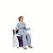 Dignity Lifts Bidet Toilet Lift WL2 - Image of an elderly woman sitting on a purple toilet with toilet lift