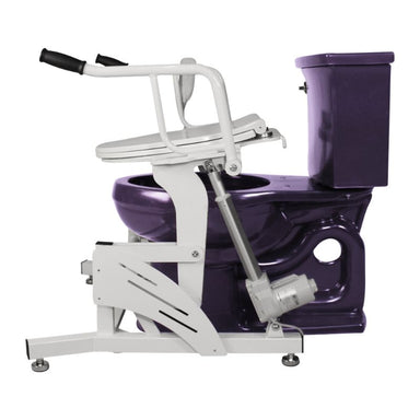 Dignity Lift Extra Large Toilet Lift XL1 - Image of a toilet lift device on an actual toilet bowl