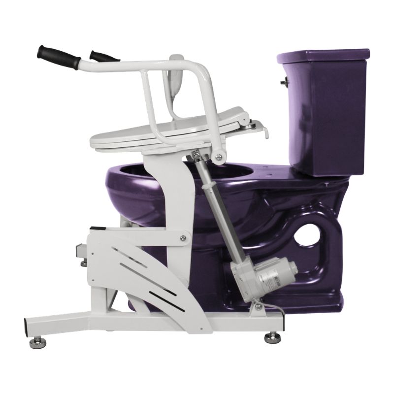 Dignity Lift Extra Large Toilet Lift XL1 - Image of a toilet lift device on an actual toilet bowl