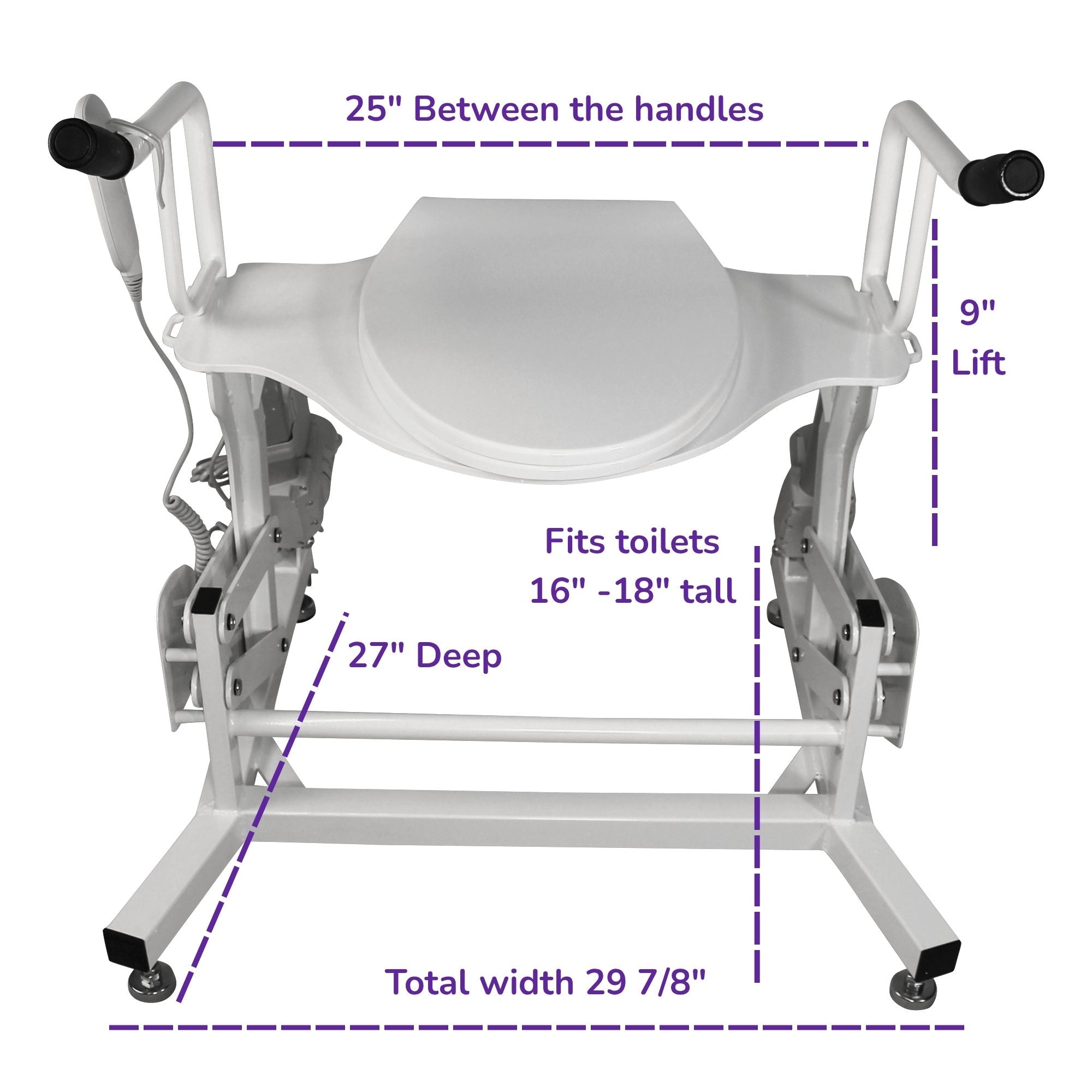 Dignity Lift Extra Large Toilet Lift XL1 - Specs